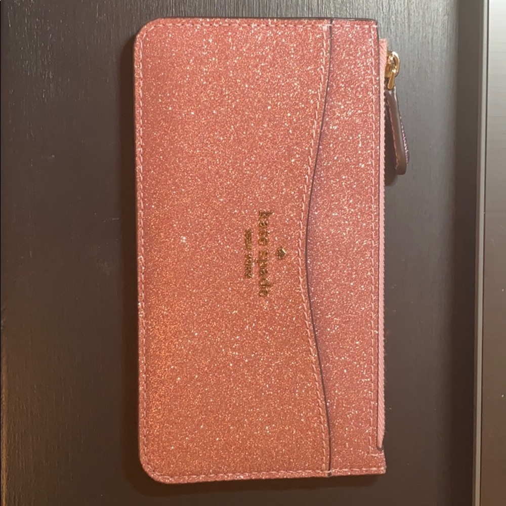 Kate Spade Lola Glitter Large Slim Card Holder